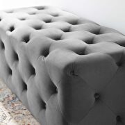 Tufted button entryway performance velvet bench in gray by Modway additional picture 9
