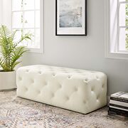 Tufted button entryway performance velvet bench in ivory by Modway additional picture 10