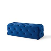 Tufted button entryway performance velvet bench in navy by Modway additional picture 5