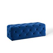 Tufted button entryway performance velvet bench in navy by Modway additional picture 7