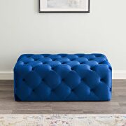 Tufted button entryway performance velvet bench in navy by Modway additional picture 10
