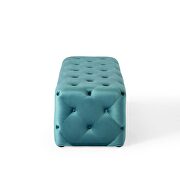 Tufted button entryway performance velvet bench in sea blue by Modway additional picture 4