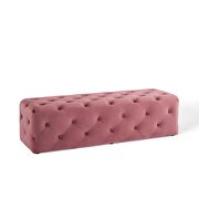 Tufted button entryway performance velvet bench in dusty rose by Modway additional picture 7