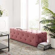 Tufted button entryway performance velvet bench in dusty rose by Modway additional picture 9