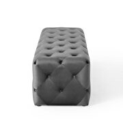 Tufted button entryway performance velvet bench in gray by Modway additional picture 2
