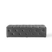 Tufted button entryway performance velvet bench in gray by Modway additional picture 3