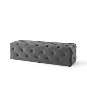 Tufted button entryway performance velvet bench in gray by Modway additional picture 4