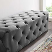 Tufted button entryway performance velvet bench in gray by Modway additional picture 7