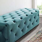Tufted button entryway performance velvet bench in sea blue by Modway additional picture 8