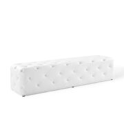 Tufted button entryway faux leather bench in white by Modway additional picture 6