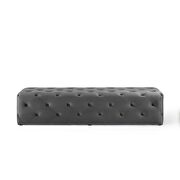 Tufted button entryway performance velvet bench in gray by Modway additional picture 5