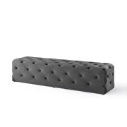 Tufted button entryway performance velvet bench in gray by Modway additional picture 6