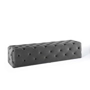 Tufted button entryway performance velvet bench in gray by Modway additional picture 8