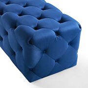 Tufted button entryway performance velvet bench in navy additional photo 2 of 7