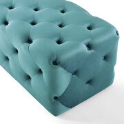 Tufted button entryway performance velvet bench in sea blue by Modway additional picture 3