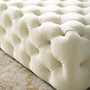 Tufted button large square performance velvet ottoman in ivory by Modway additional picture 6