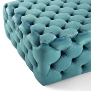 Tufted button large square performance velvet ottoman in sea blue by Modway additional picture 5
