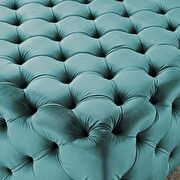 Tufted button large square performance velvet ottoman in sea blue by Modway additional picture 6