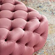 Tufted button square performance velvet ottoman in dusty rose by Modway additional picture 6