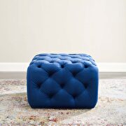 Tufted button square performance velvet ottoman in navy by Modway additional picture 8