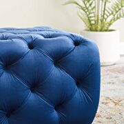 Tufted button square performance velvet ottoman in navy by Modway additional picture 10