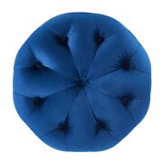 Tufted button round performance velvet ottoman in navy by Modway additional picture 4