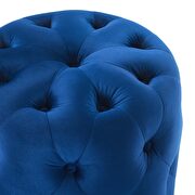 Tufted button round performance velvet ottoman in navy by Modway additional picture 5