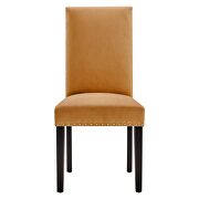 Performance velvet dining side chairs - set of 2 in cognac by Modway additional picture 8