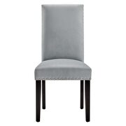 Performance velvet dining side chairs - set of 2 in light gray by Modway additional picture 9