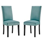 Performance velvet dining side chairs - set of 2 in mint additional photo 5 of 9