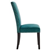 Performance velvet dining side chairs - set of 2 in teal by Modway additional picture 8