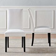 Performance velvet dining side chairs - set of 2 in white by Modway additional picture 3
