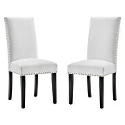 Performance velvet dining side chairs - set of 2 in white by Modway additional picture 5
