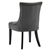 Tufted performance velvet dining side chairs - set of 2 in charcoal additional photo 4 of 8