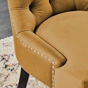 Tufted performance velvet dining side chairs - set of 2 in cognac additional photo 2 of 7