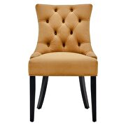 Tufted performance velvet dining side chairs - set of 2 in cognac additional photo 5 of 7