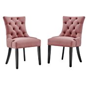 Tufted performance velvet dining side chairs - set of 2 in dusty rose by Modway additional picture 7