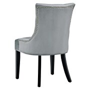 Tufted performance velvet dining side chairs - set of 2 in light gray additional photo 4 of 8
