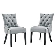 Tufted performance velvet dining side chairs - set of 2 in light gray by Modway additional picture 7