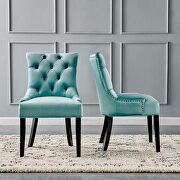 Tufted performance velvet dining side chairs - set of 2 in mint by Modway additional picture 3