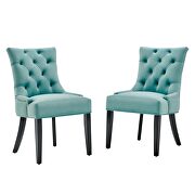 Tufted performance velvet dining side chairs - set of 2 in mint by Modway additional picture 7