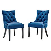 Tufted performance velvet dining side chairs - set of 2 in navy by Modway additional picture 6