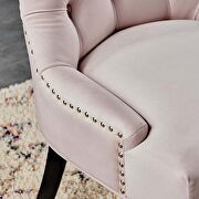 Tufted performance velvet dining side chairs - set of 2 in pink additional photo 2 of 8