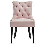 Tufted performance velvet dining side chairs - set of 2 in pink additional photo 5 of 8