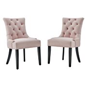 Tufted performance velvet dining side chairs - set of 2 in pink by Modway additional picture 7