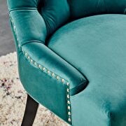 Tufted performance velvet dining side chairs - set of 2 in teal additional photo 2 of 8