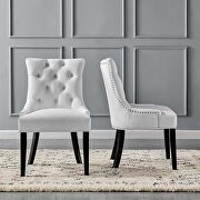 Tufted performance velvet dining side chairs - set of 2 in white additional photo 3 of 8