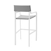 3 piece outdoor patio aluminum bar set in white/ gray by Modway additional picture 6