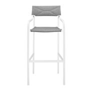 3 piece outdoor patio aluminum bar set in white/ gray by Modway additional picture 7