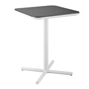3 piece outdoor patio aluminum bar set in white/ gray by Modway additional picture 8